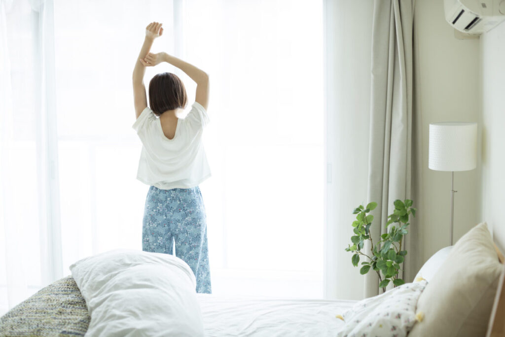 Young woman spending time at home